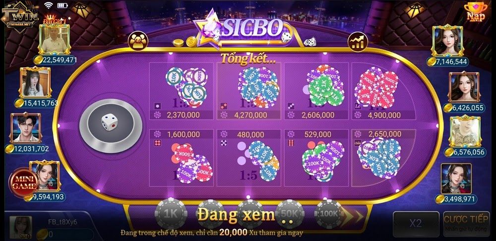 Cộng đồng người chơi game Sicbo Twin68