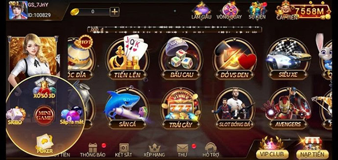 Hệ thống trò chơi tại cổng game Twin rất đa dạng