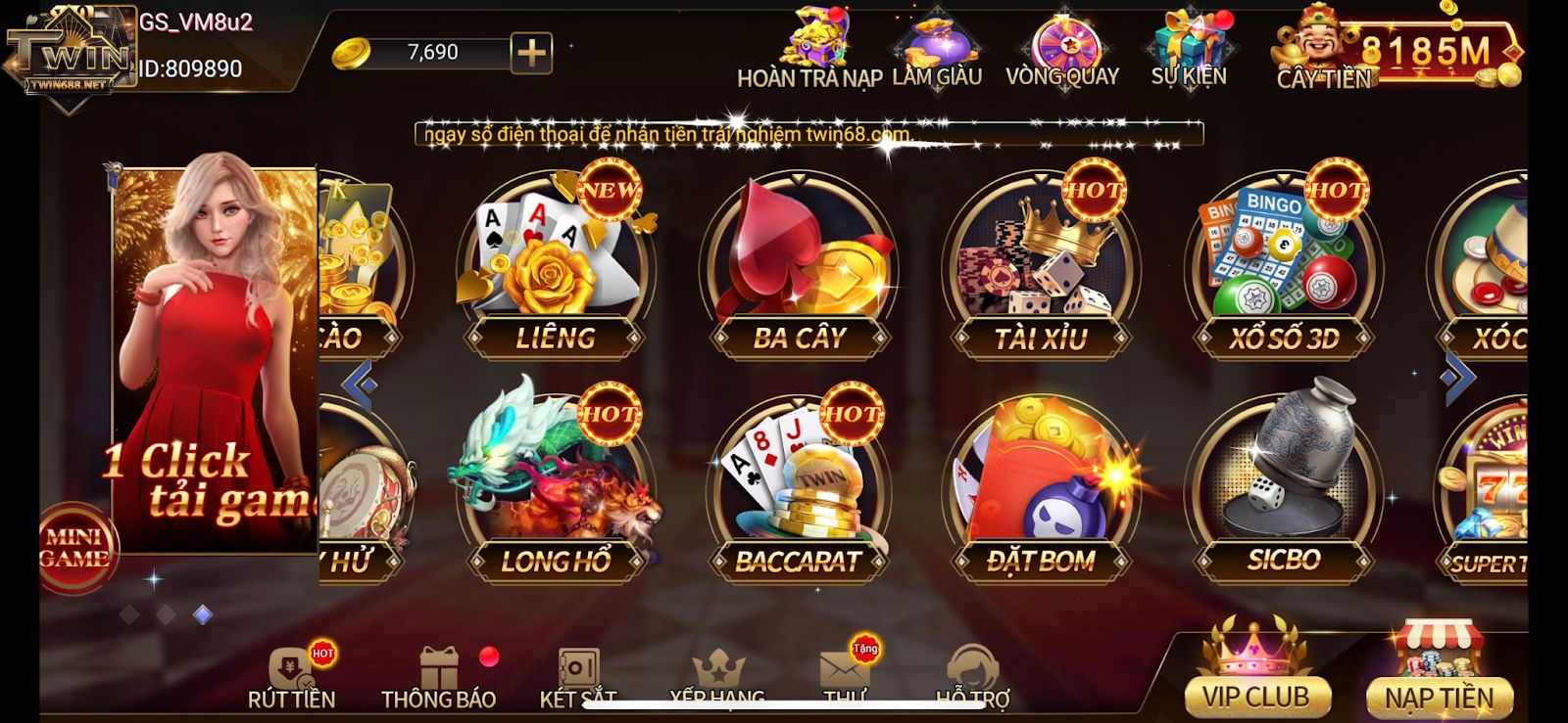 Sự đa dạng của cổng game twin68