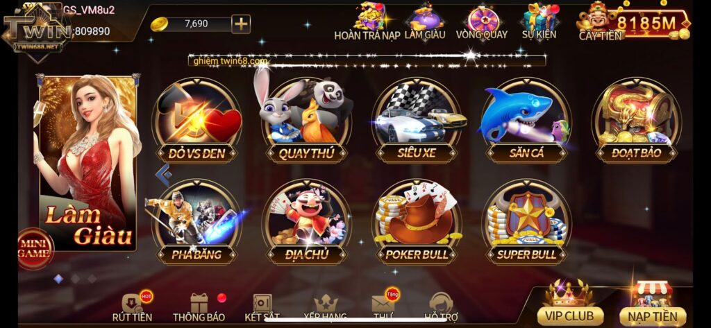 Kho game để chơi dễ kiếm tiền tại twin68