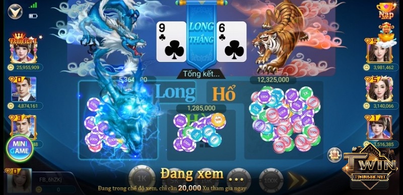 Trải nghiệm chơi game long ho tại nhà cái Twin68