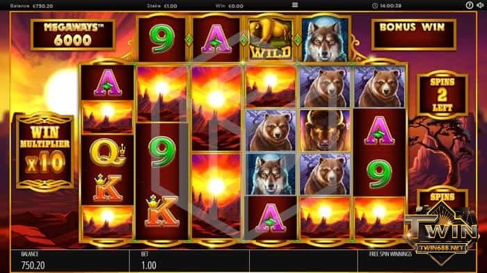 Các tính bonus Buffalo rising megaways slot vô cùng hấp dẫn người chơi