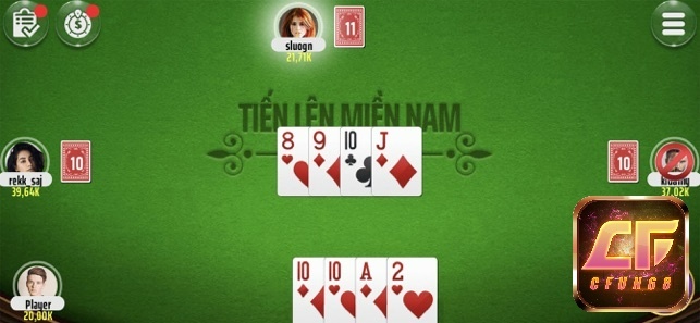 Bài tiến lên cfun68 - Game đánh bài ăn tiền hay nhất