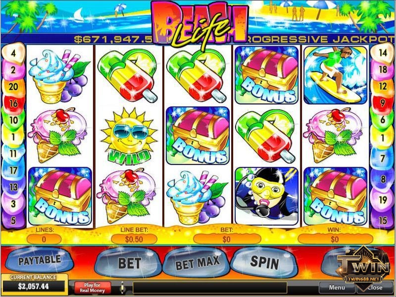 Chi phí chơi của Beach Life slot phụ thuộc vào mức cược bạn đặt và số lượng dòng thanh toán bạn chọn.