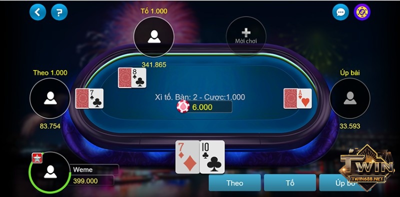 Game xì tố là một trò chơi có cách chơi gần giống như Poker