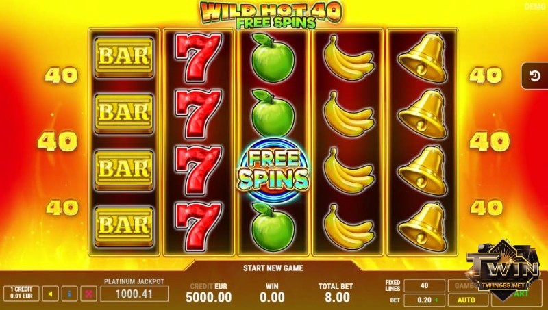 Giao diện chính của trò chơi 40 Free Spins