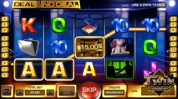 Giao diện trò chơi Deal or no deal bingo