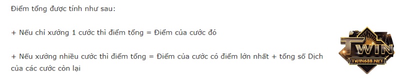 Cách tính điểm tổng